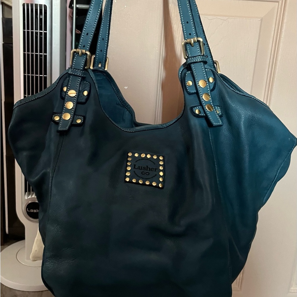 Lusher brand super slouchy blue hobo bag - Picture 11 of 12